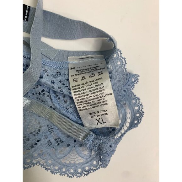 Baby Blue Lace Wrap Around Bralette Size Extra Large - Picture 9 of 9